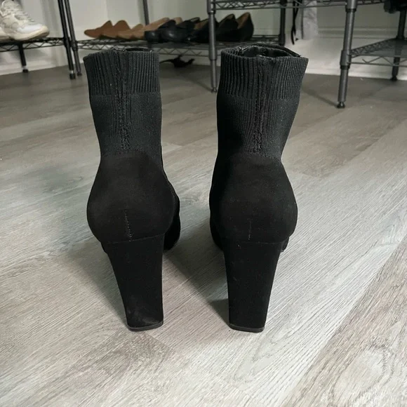 Suede sock heel boots - Picture 3 of 3